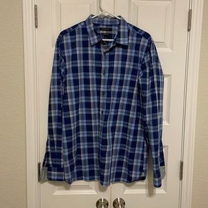 Banana Republic custom 078 wash shirt Camden fit size L blue